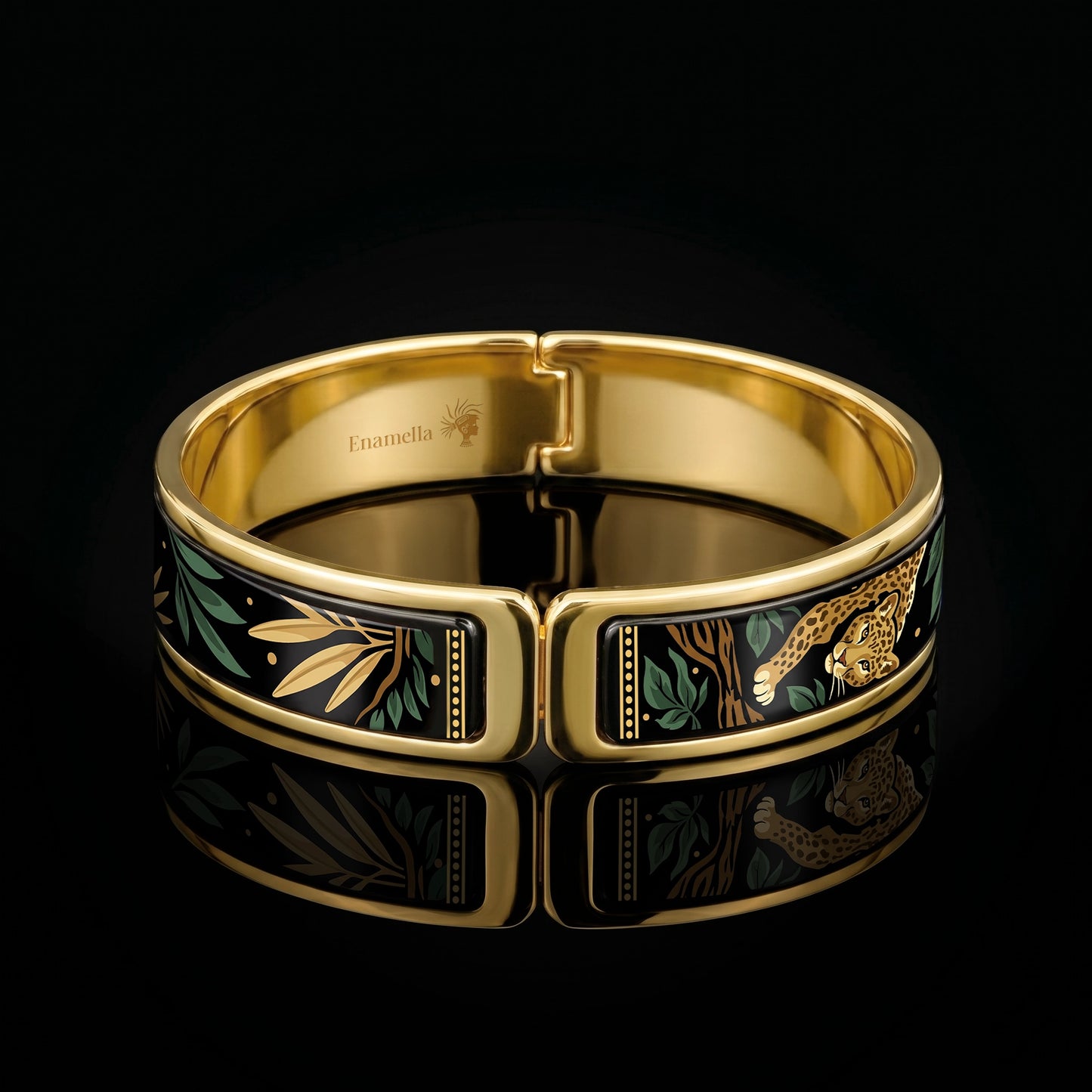 Enamel gold bracelet "Selva Dorada"