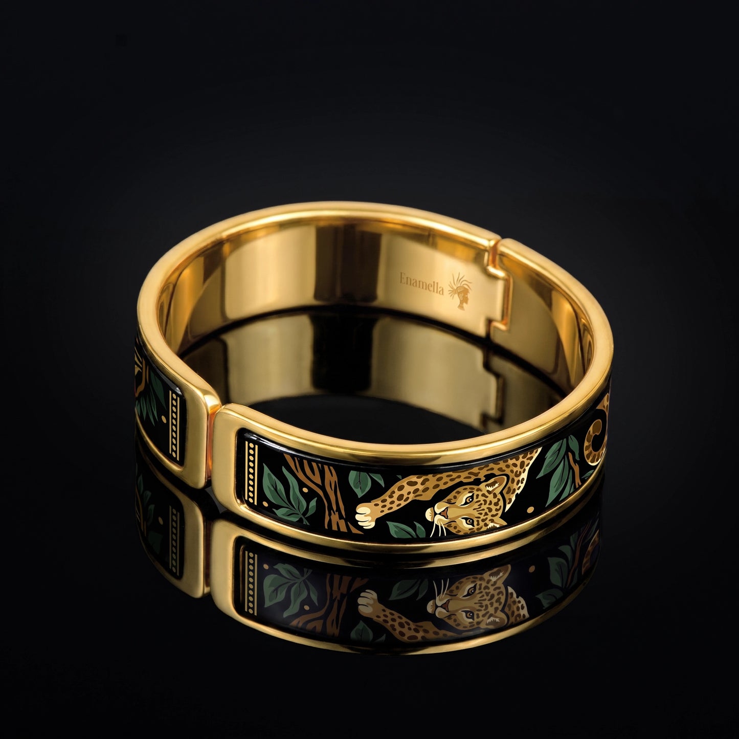 Enamel gold bracelet "Selva Dorada"