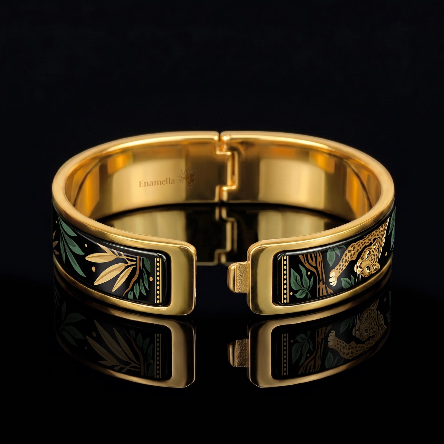 Enamel gold bracelet "Selva Dorada"
