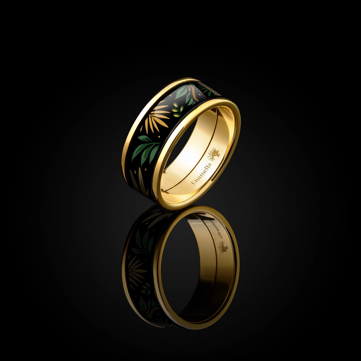 Enamel Gold Ring "Selva Dorada"