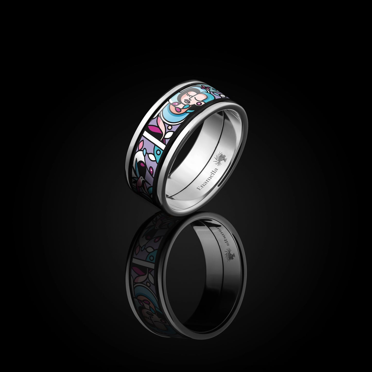 Enamel Gold Ring "MuseGem"