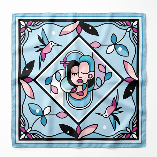 Silk scarf "MuseGem". Pre-order only.