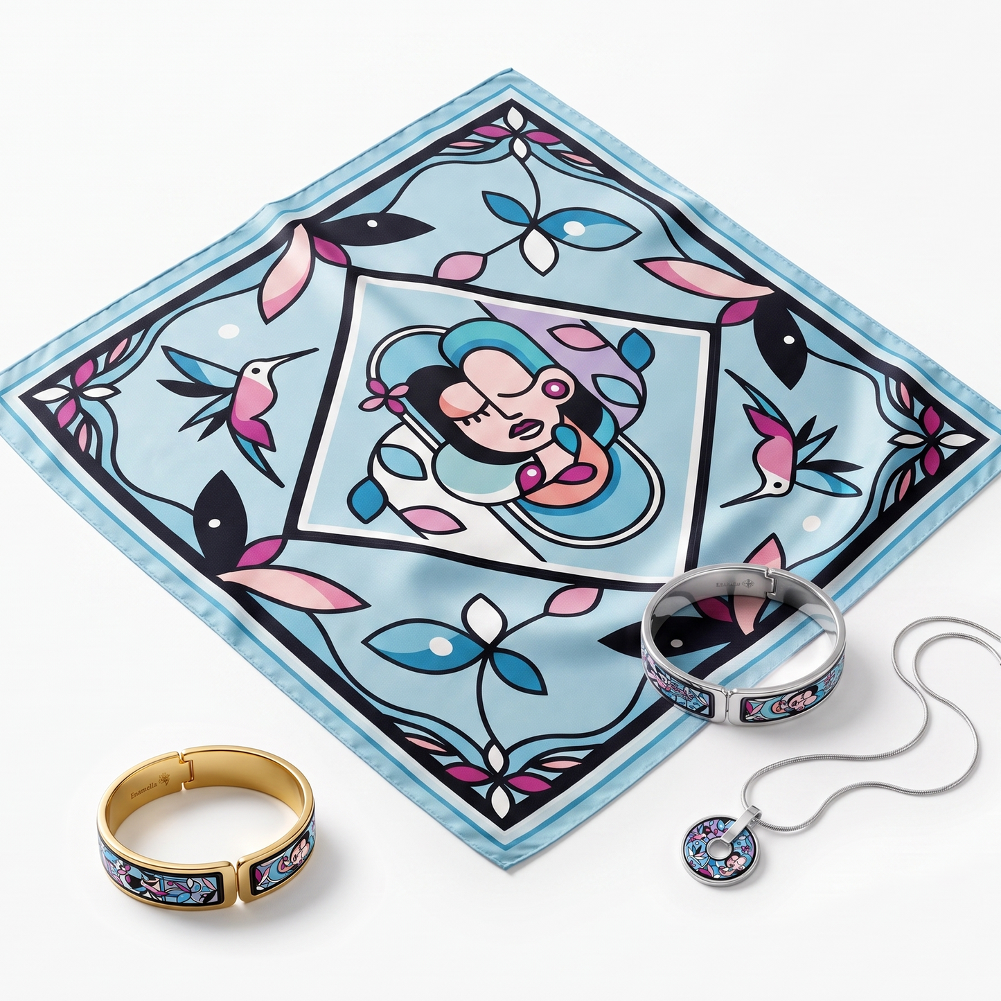 Silk scarf "MuseGem". Pre-order only.