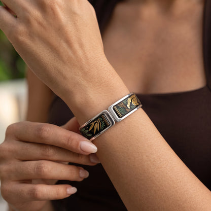 Enamel gold bracelet "Selva Dorada"