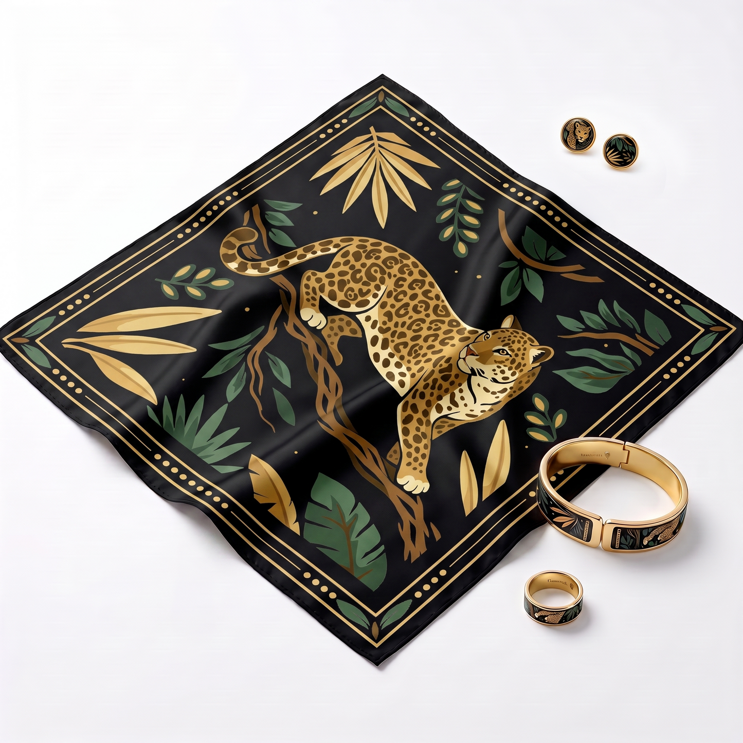 Silk Scarf "Selva Dorada".Pre-order only.