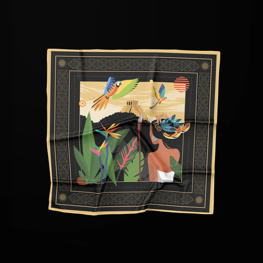 Silk Scarf "Maya woman"