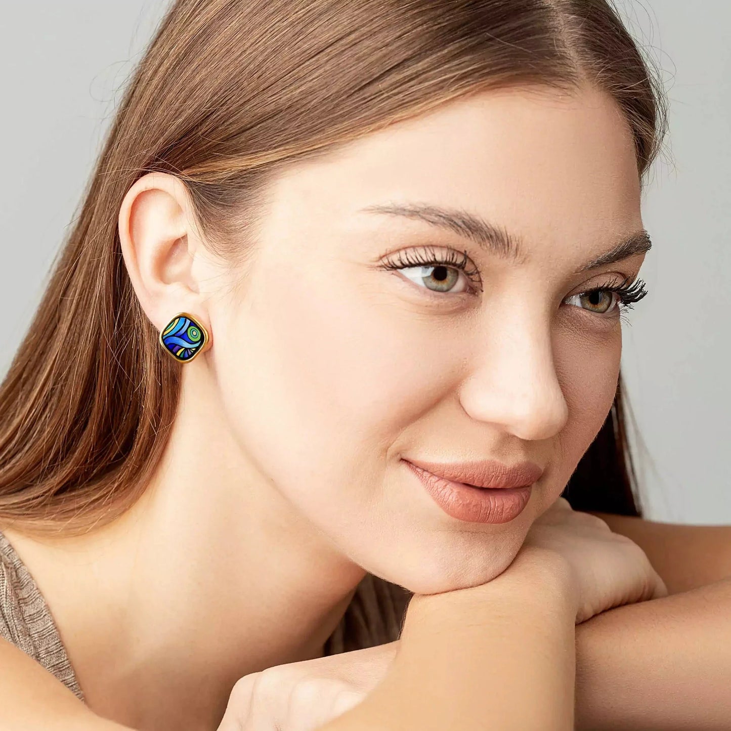 Earrings from the Starry Night collection on a girl